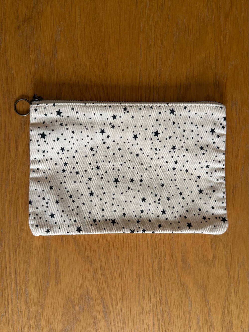 Madewell Cream Canvas Star Zip Pouch